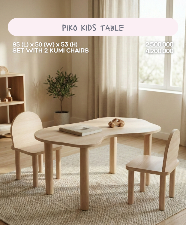 Piko Kids Table Set 2 Kumi Seat