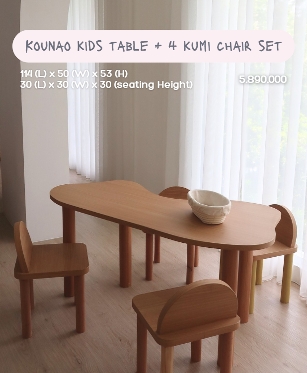 Kounao Kids Table + Kumi Chair Set